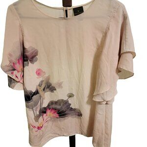 Worthington Dress Shirt with Floral Pattern Size XL